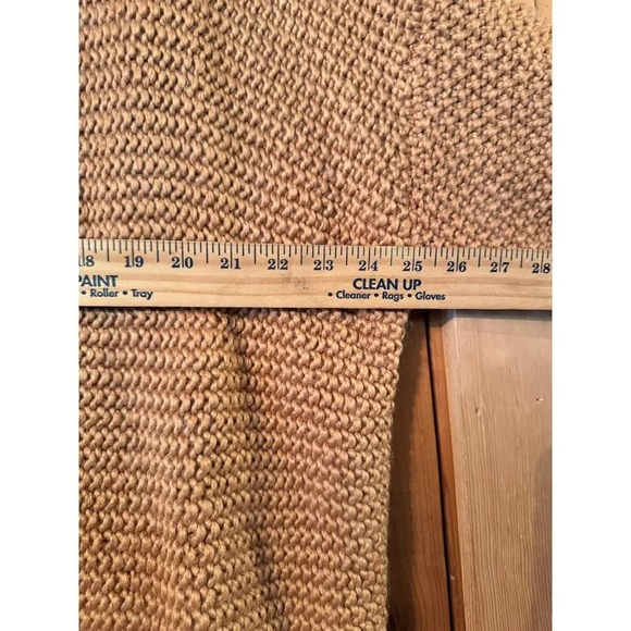 Duster Cardigan Open Front Fringe Trim Knit Sweater Chunky western vibe - Picture 9 of 9